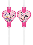 4 pailles Minnie Mouse