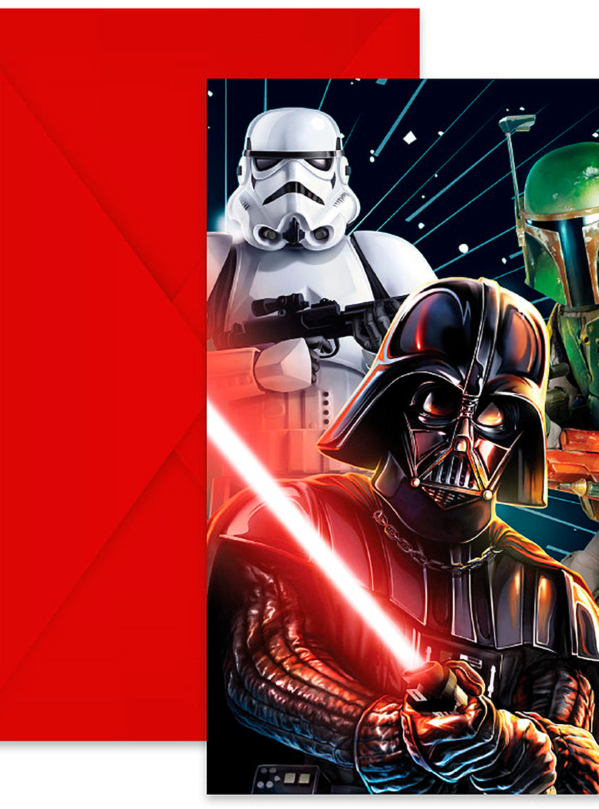 6 invitations Star Wars