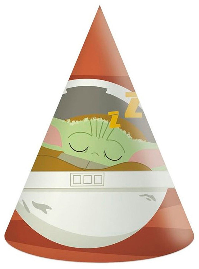 6 chapeaux de fête Baby Yoda The Mandalorian