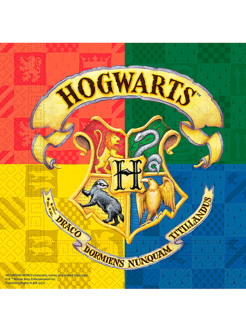 20 serviettes Poudlard (33x33 cm) - Hogwarts Houses