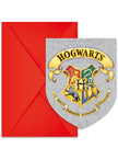 6 invitations Hogwarts - Hogwarts Houses