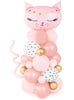 Guirlande ballons colonne chat rose