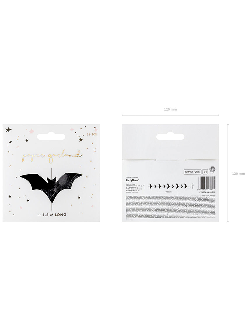 Guirlande chauve-souris noires