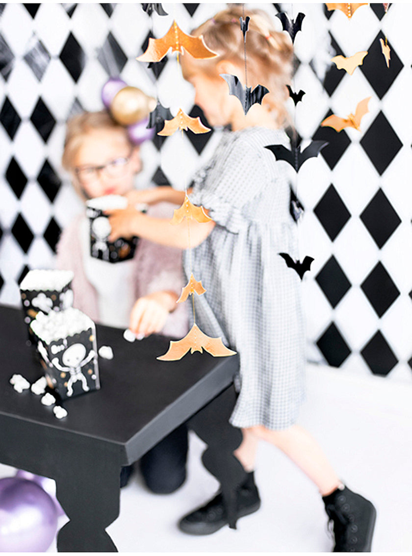 Guirlande chauve-souris noires