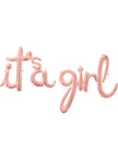 Ballon aluminium It's a girl rose gold