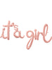 Ballon aluminium It's a girl rose gold
