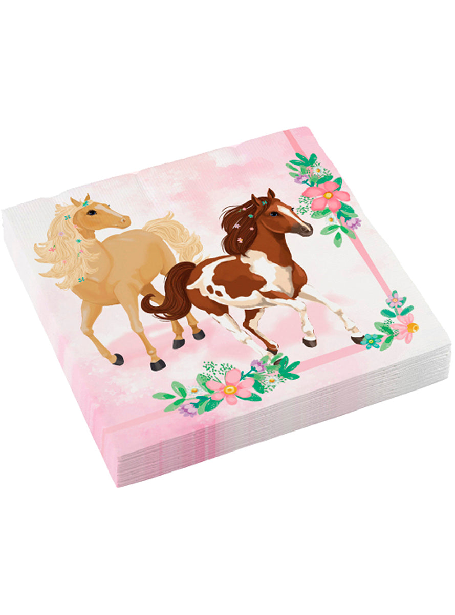 20 serviettes chevaux (33x33 cm) - Beautiful Horses