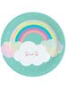8 assiettes arc-en-ciel (23 cm) - Rainbow & Cloud