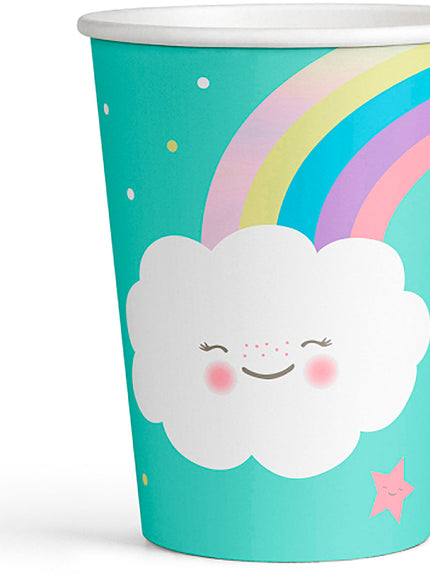 8 gobelets arc-en-ciel - Rainbow & Cloud