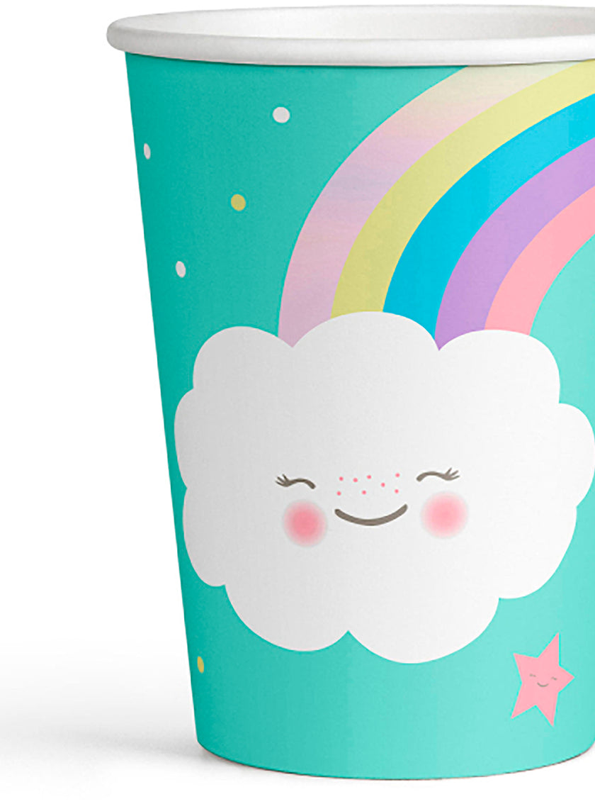 8 gobelets arc-en-ciel - Rainbow & Cloud