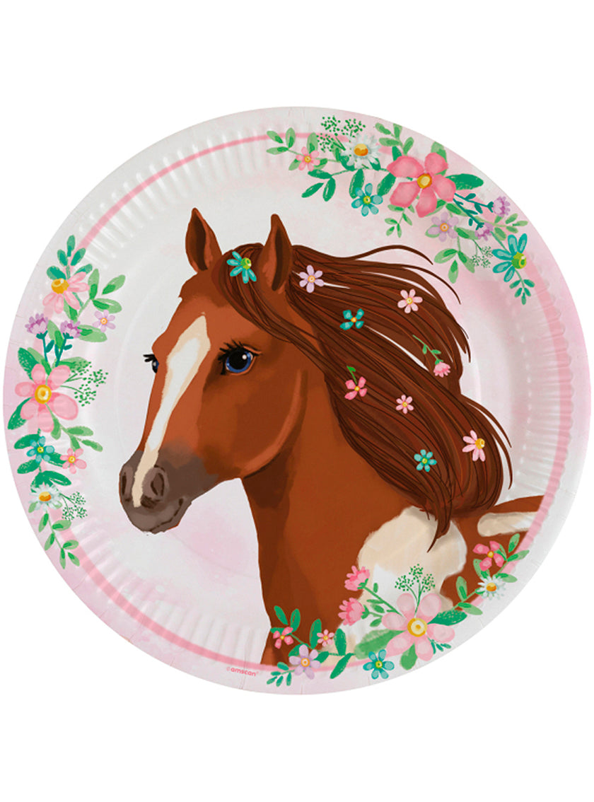 8 assiettes chevaux (23 cm) - Beautiful Horses