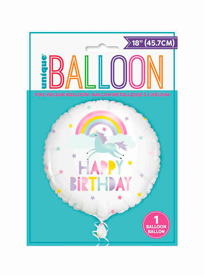 Ballon aluminium Licorne - Rainbow & Unicorn