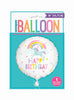 Ballon aluminium Licorne - Rainbow & Unicorn