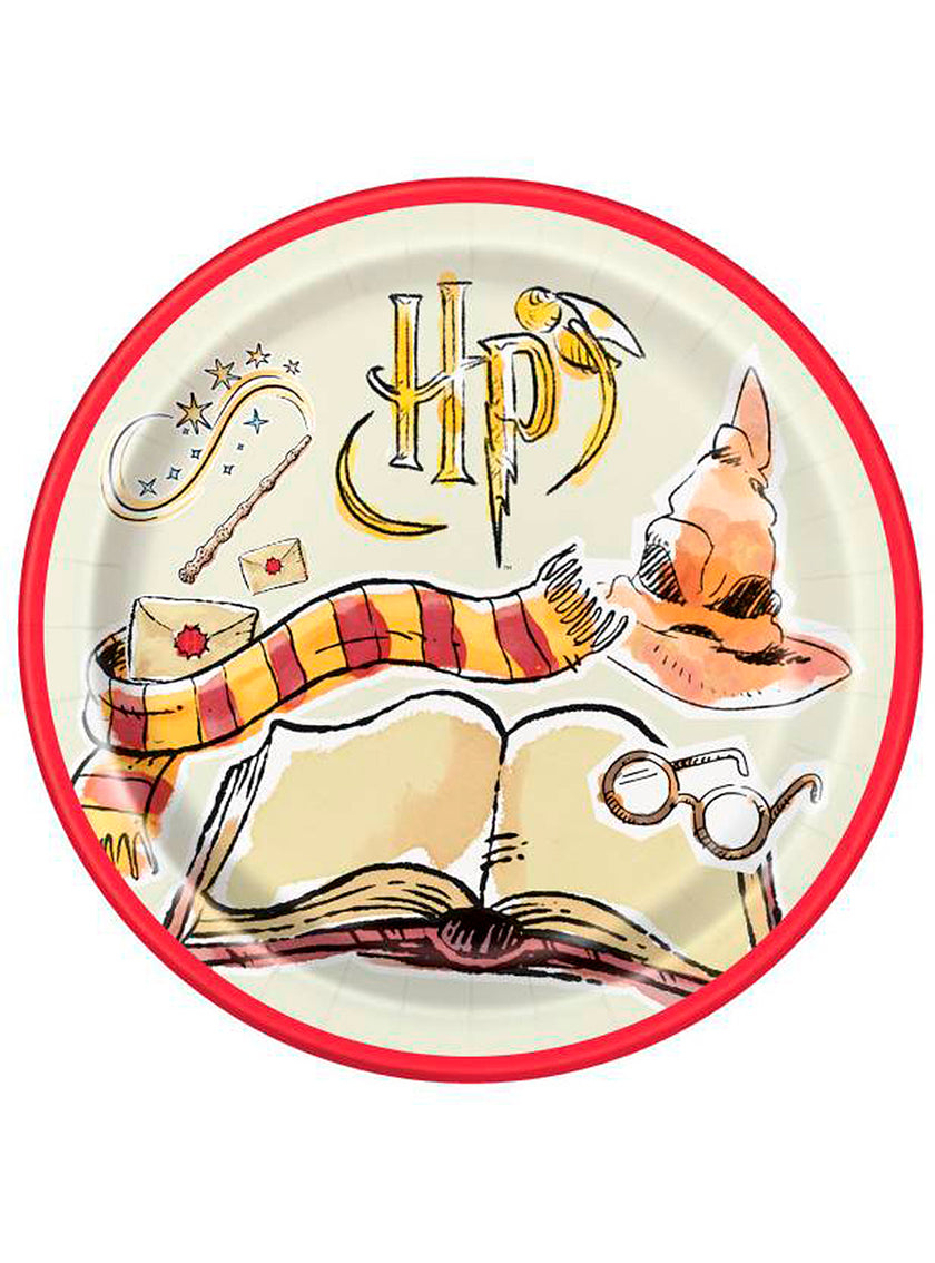 8 assiettes Harry Potter (23 cm) - Harry Potter World