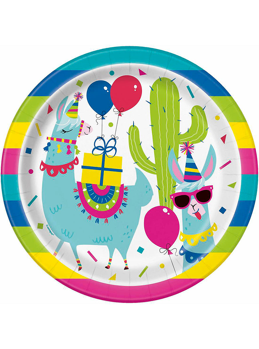 8 assiettes Lama Birthday (23 cm)