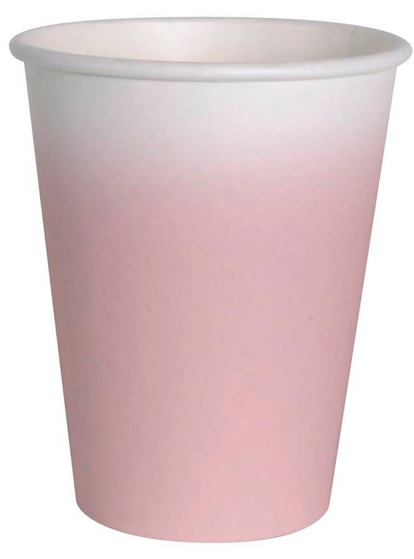 8 gobelets en forme de fleur rose