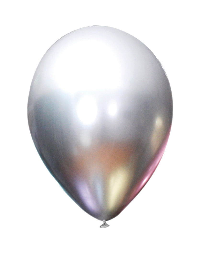 10 ballons argentés métallisés - Gamme couleur unie