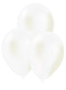 10 ballons blanc perle métallisés - Gamme couleur unie