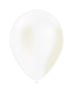 10 ballons blanc perle métallisés - Gamme couleur unie