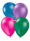 10 ballons multicolores métallisés - Gamme couleur unie