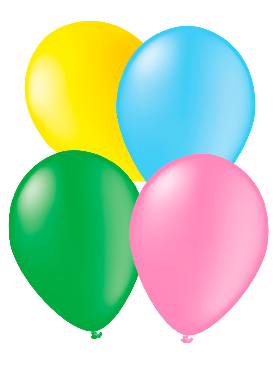 10 ballons multicolores - Gamme couleur unie 