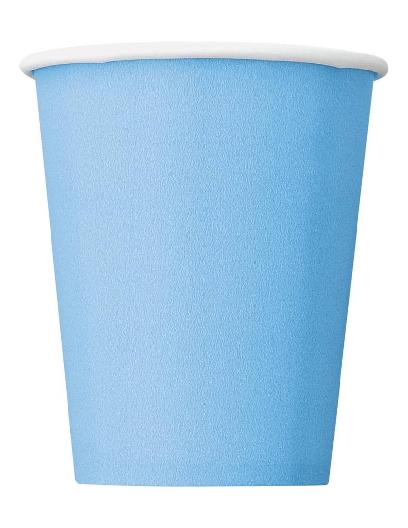 8 gobelets bleu ciel - Gamme couleur unie