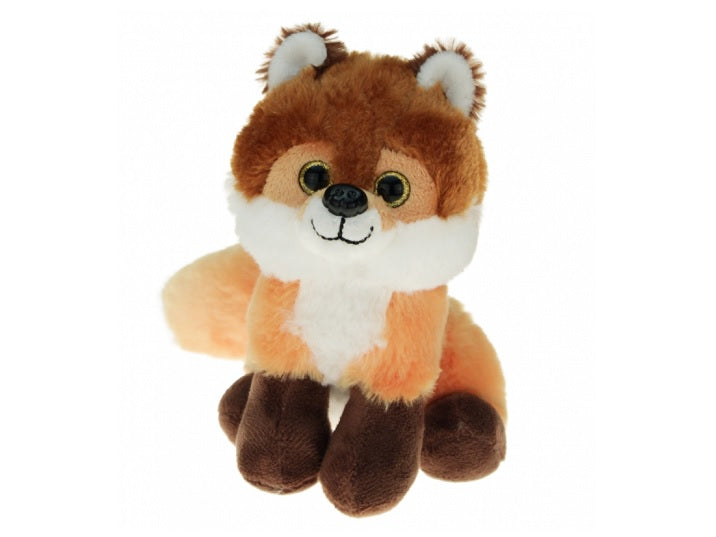 peluche renard assis foxy roux 20cm