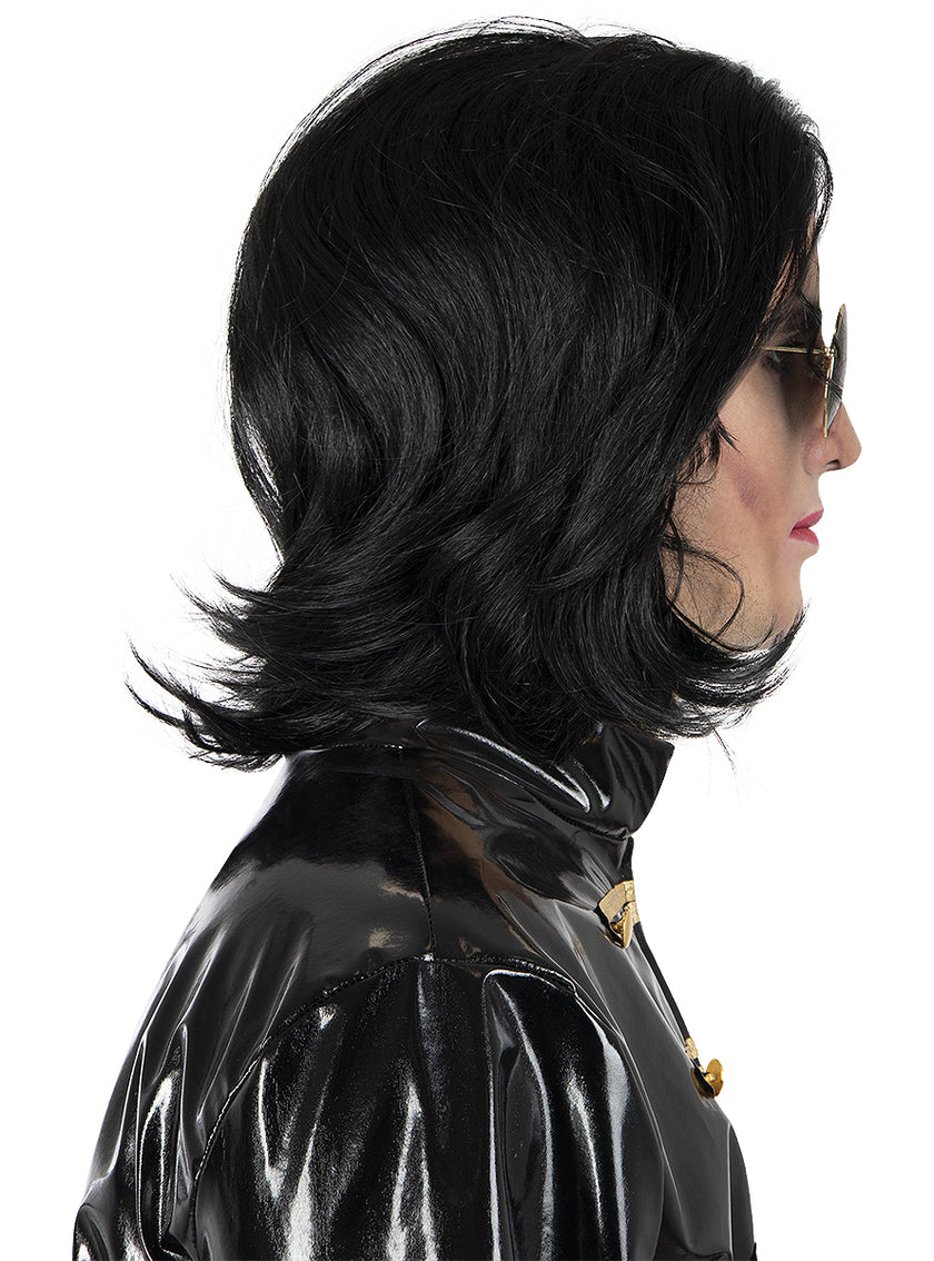 Perruque raide et lunettes de Michael Jackson