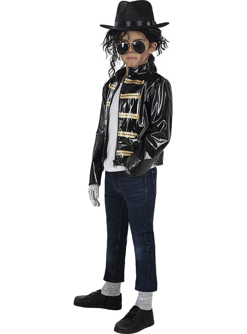 Veste militaire noire Michael Jackson enfant