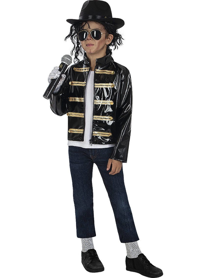 Veste militaire noire Michael Jackson enfant