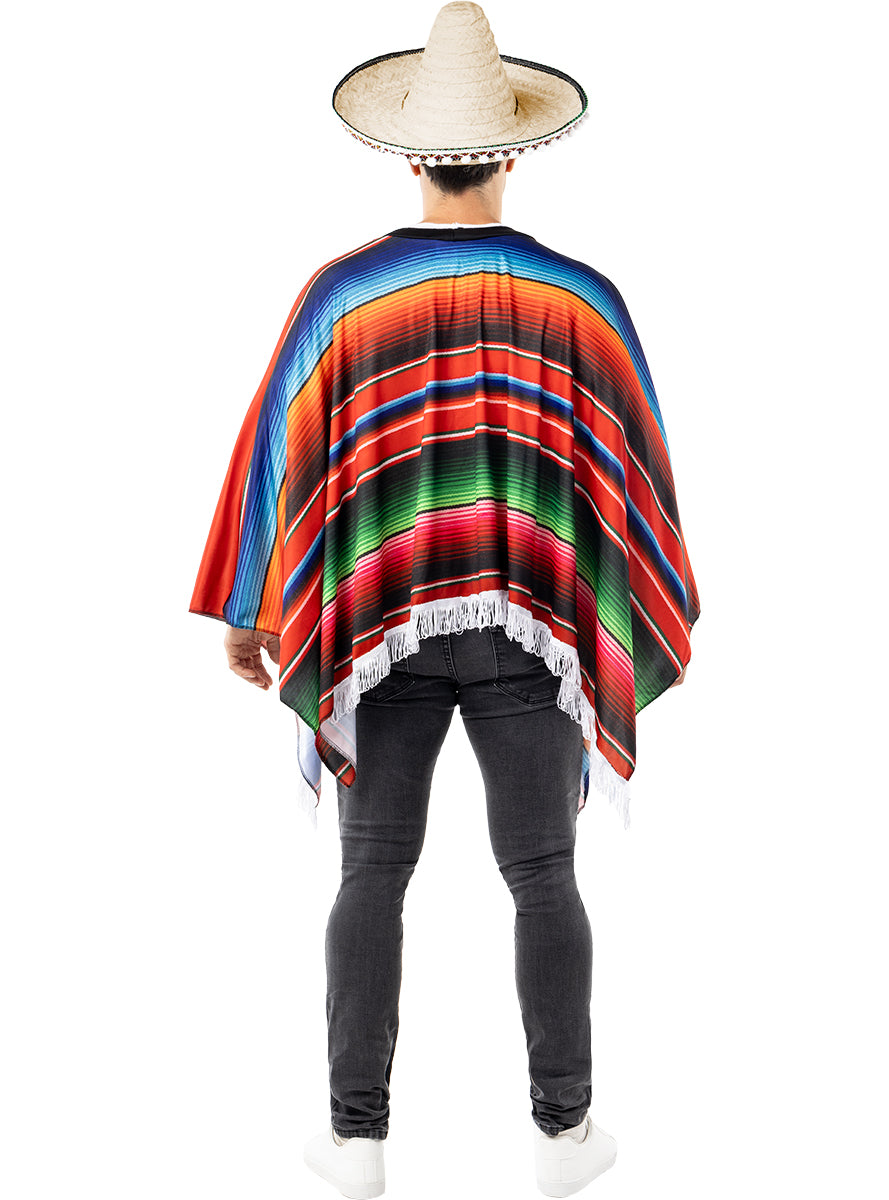 Poncho mexicain adulte