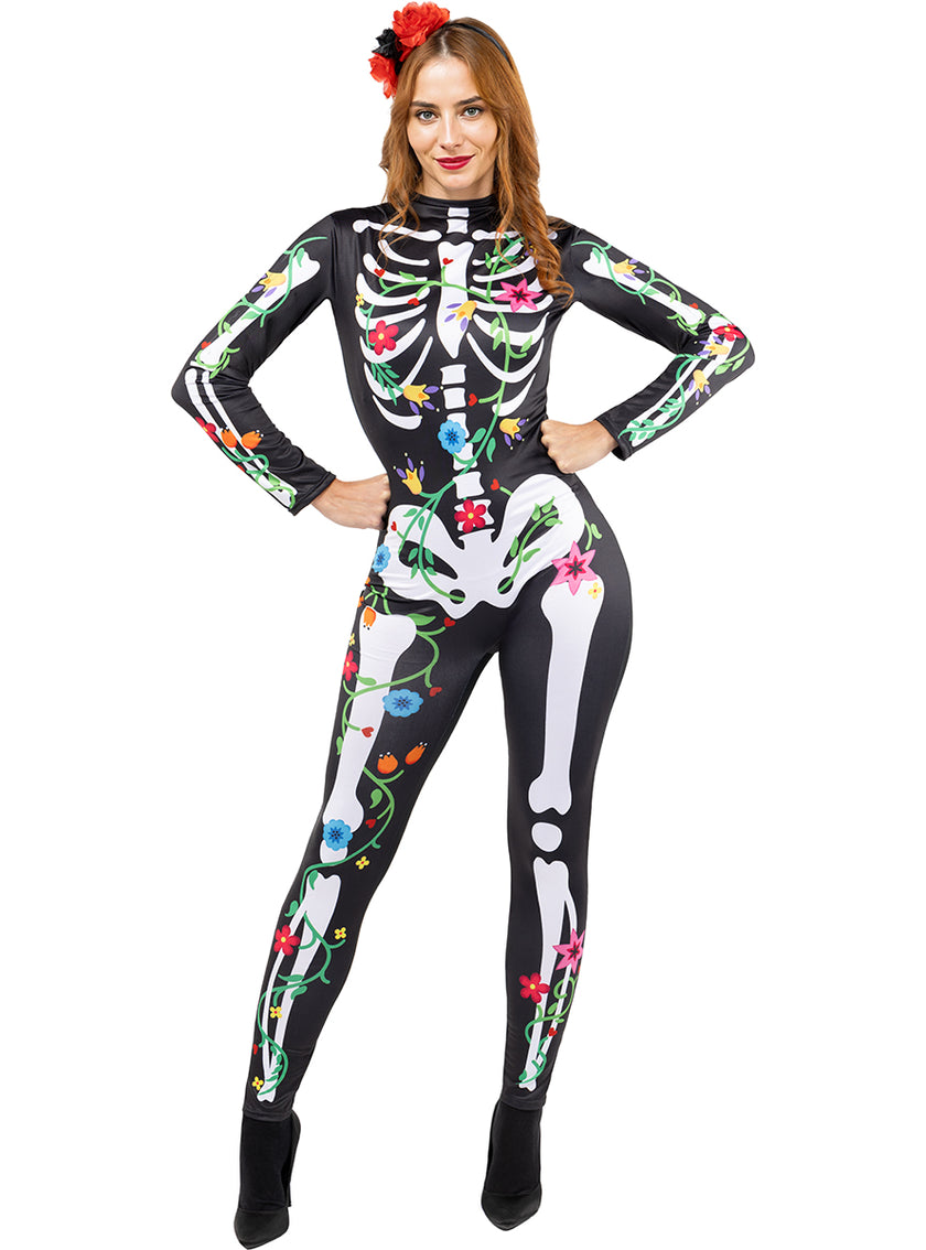 Déguisement Catrina squelette Día de los Muertos femme