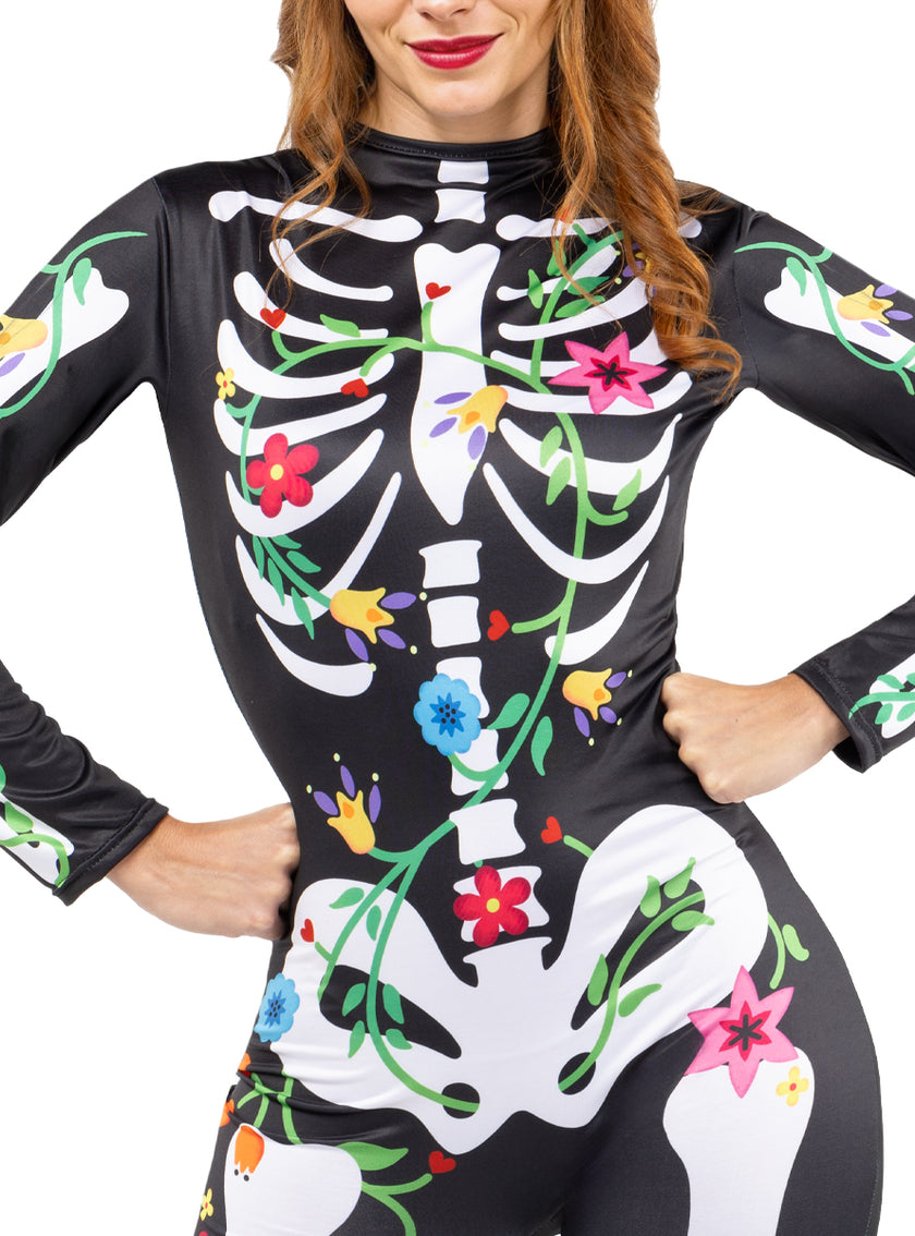 Déguisement Catrina squelette Día de los Muertos femme