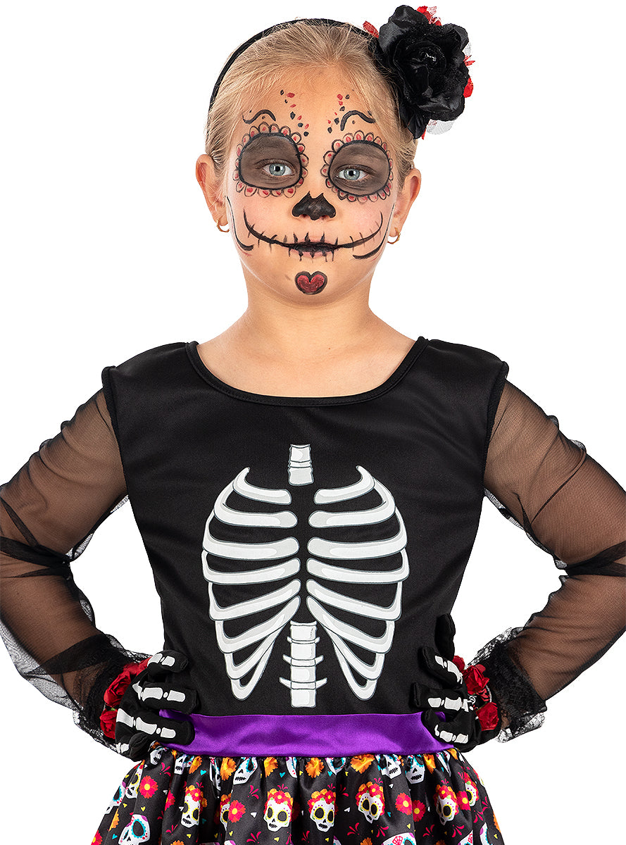 Déguisement Catrina squelette Dia de los muertos fille
