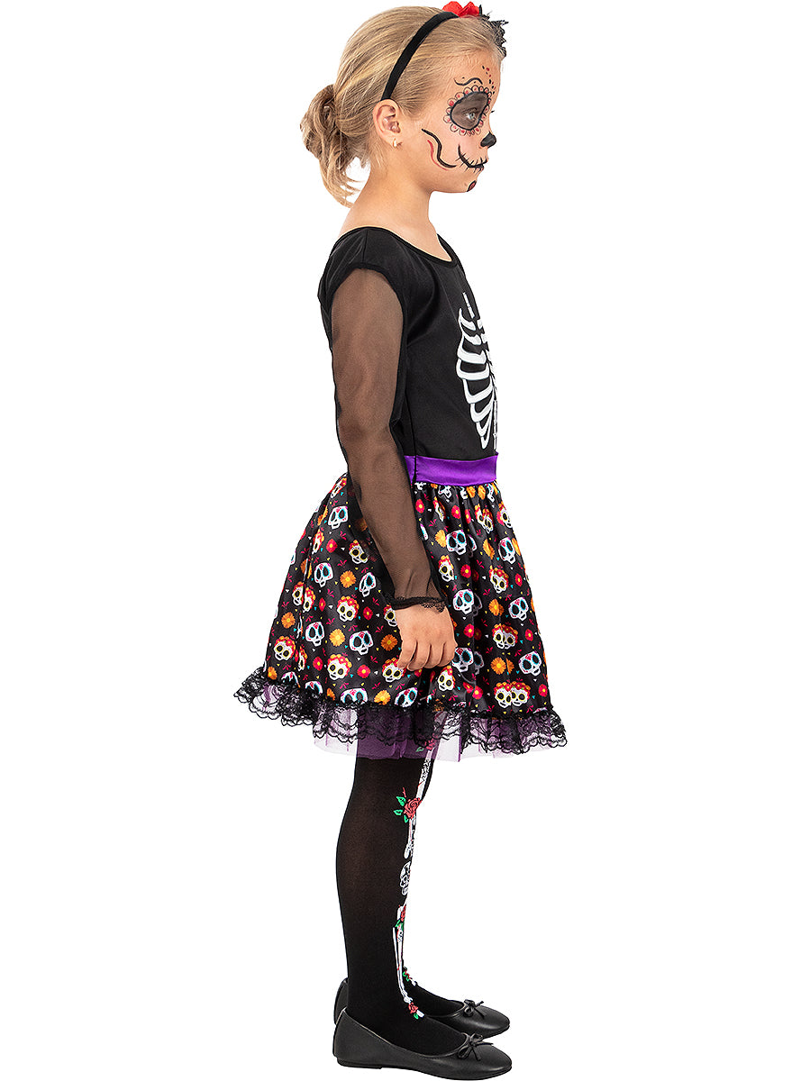 Déguisement Catrina squelette Dia de los muertos fille