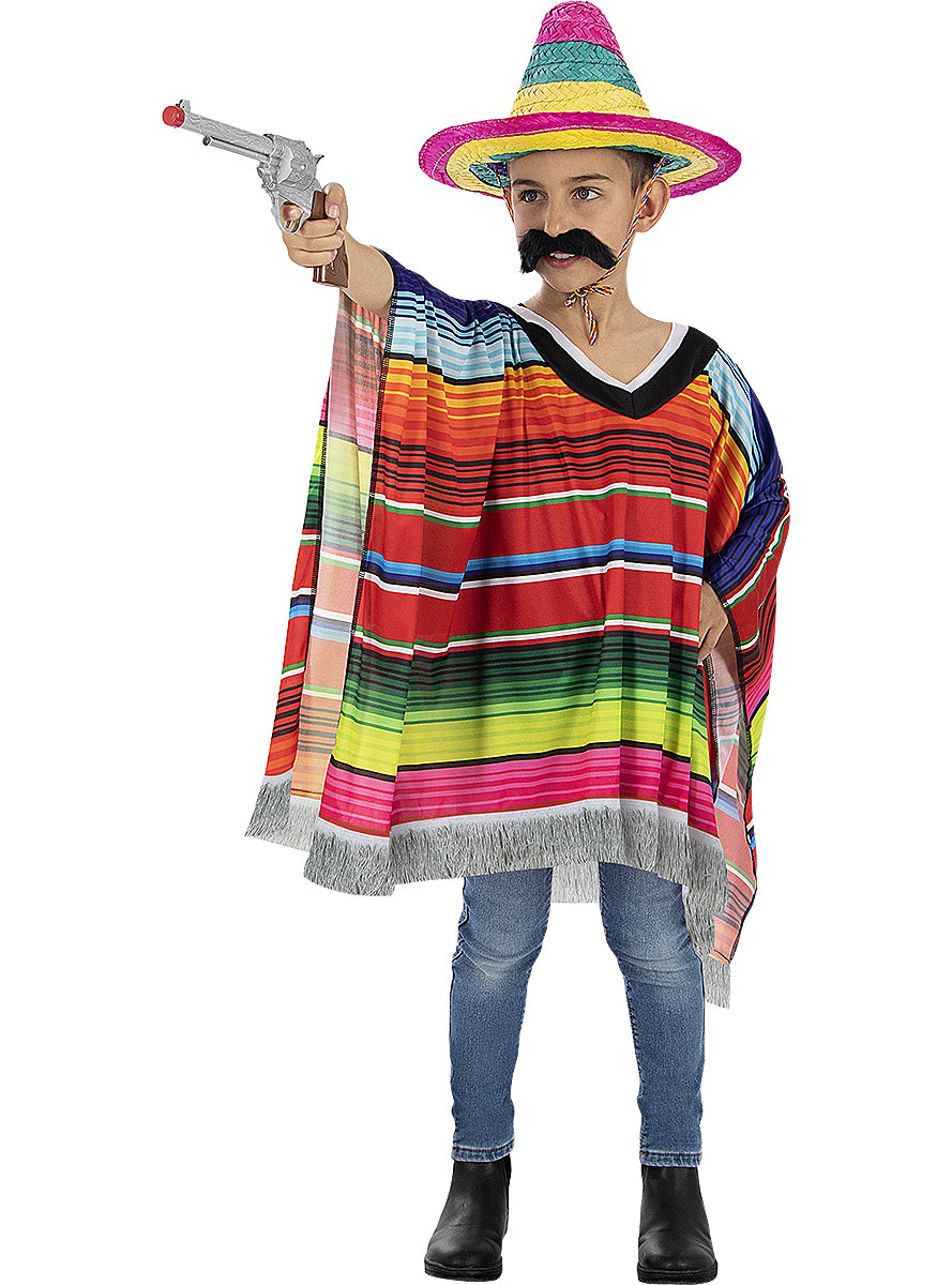 Poncho mexicain garçon