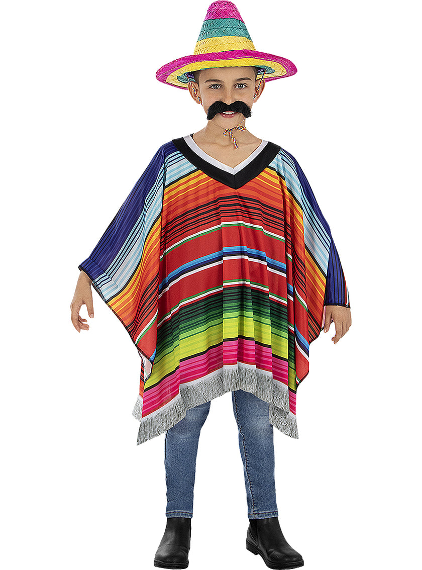 Poncho mexicain garçon