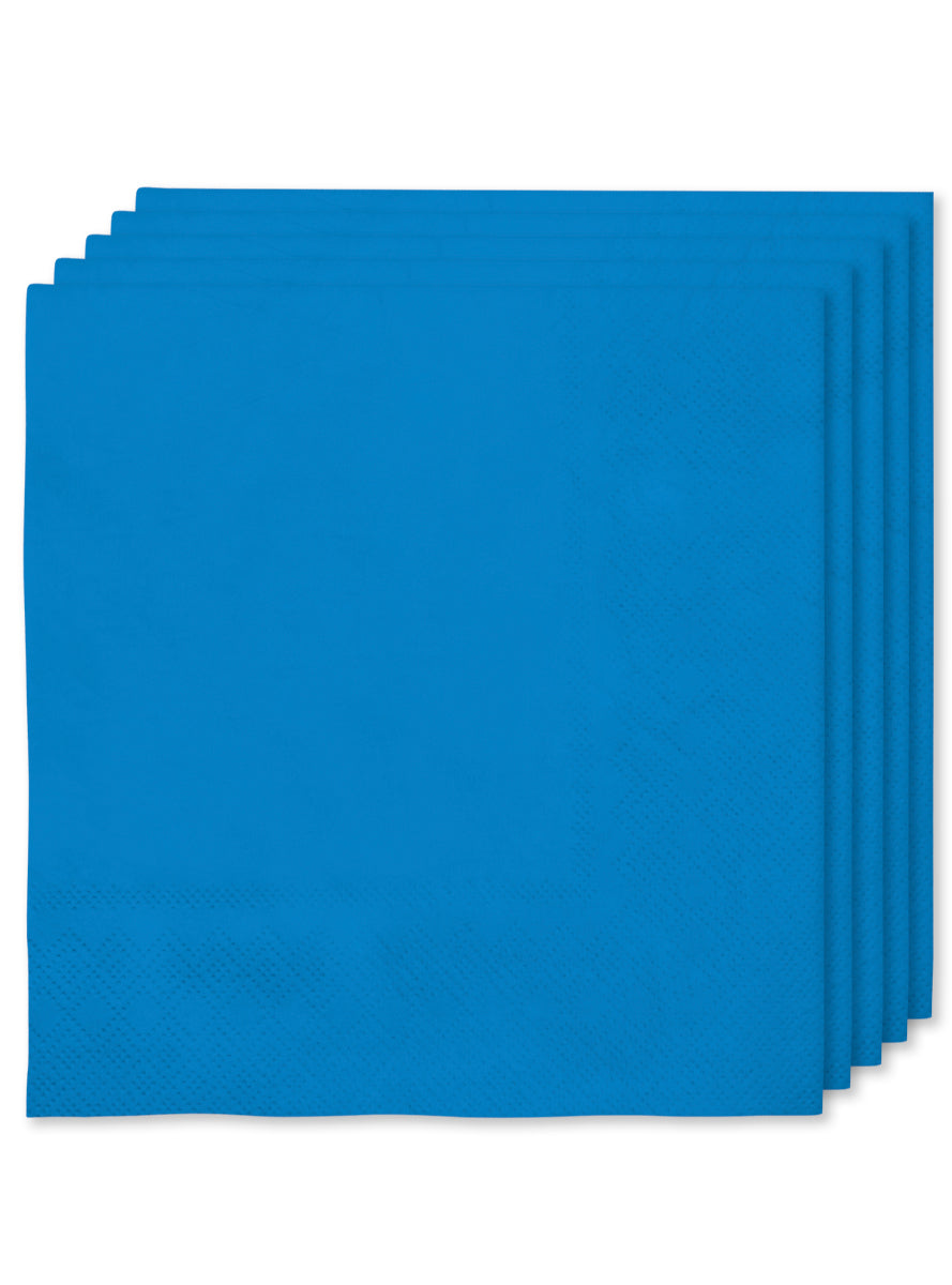 Kit décoration fête bleu foncé 8 personnes - Gamme couleur unie