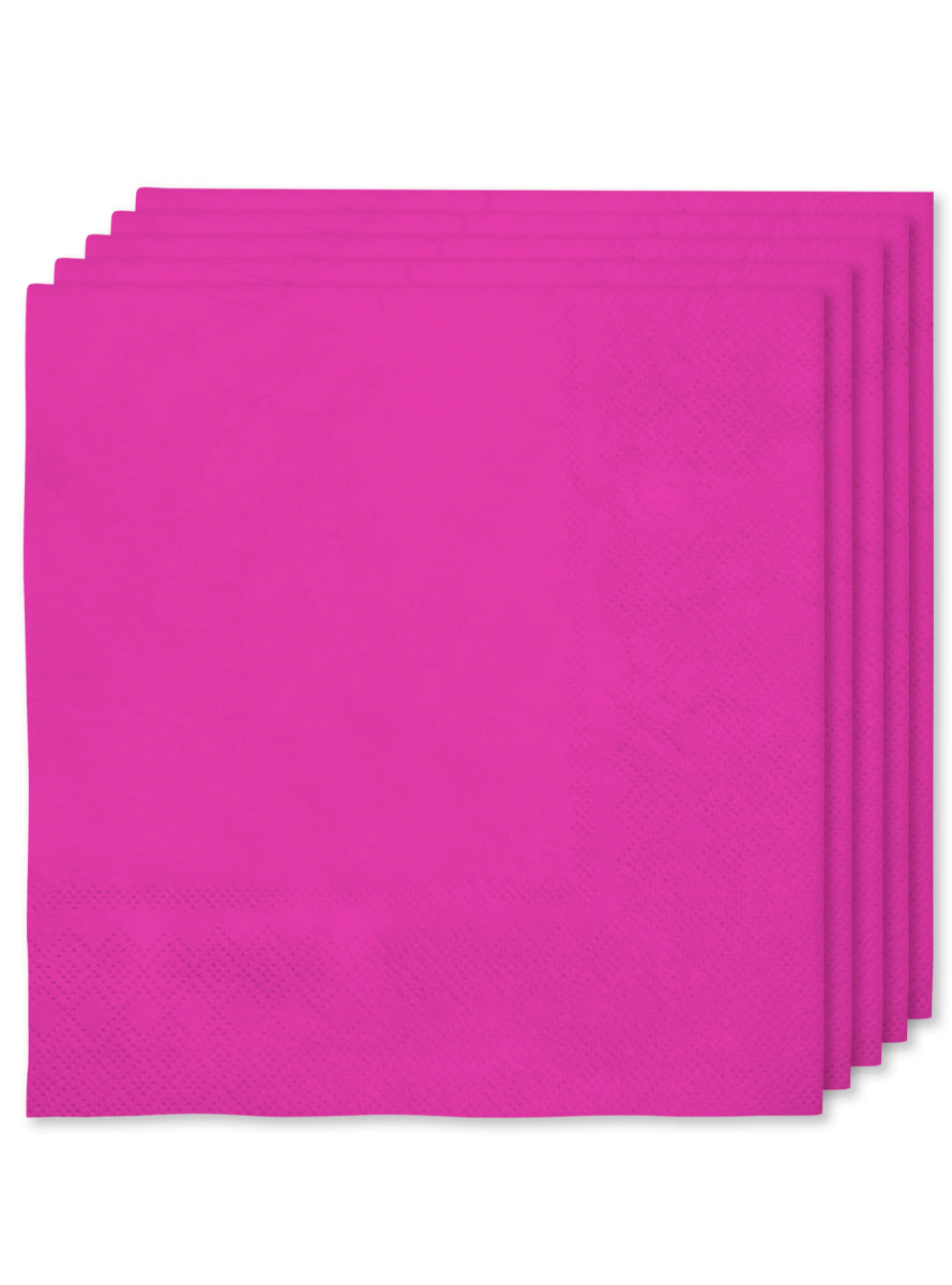 Kit décoration fête fuchsia 8 personnes - Gamme couleur unie