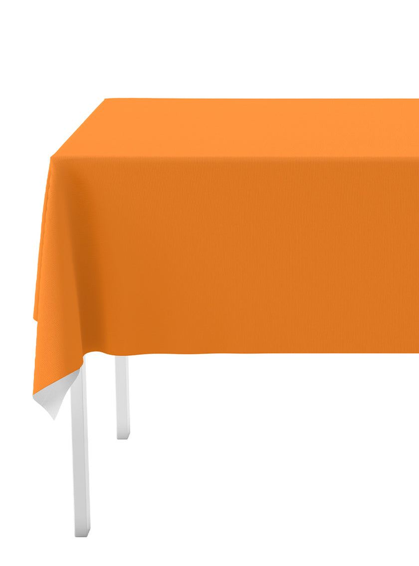 Kit décoration fête orange 8 personnes - Gamme couleur unie