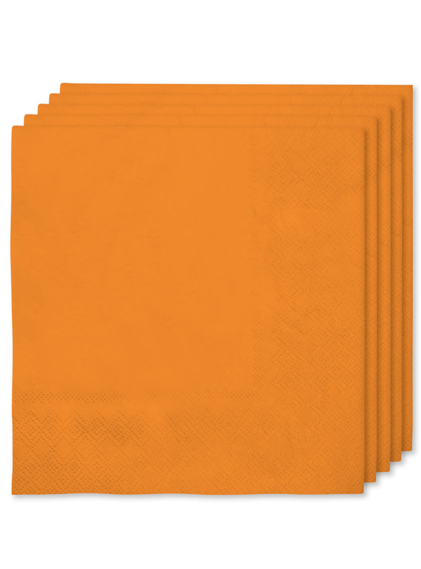 Kit décoration fête orange 8 personnes - Gamme couleur unie