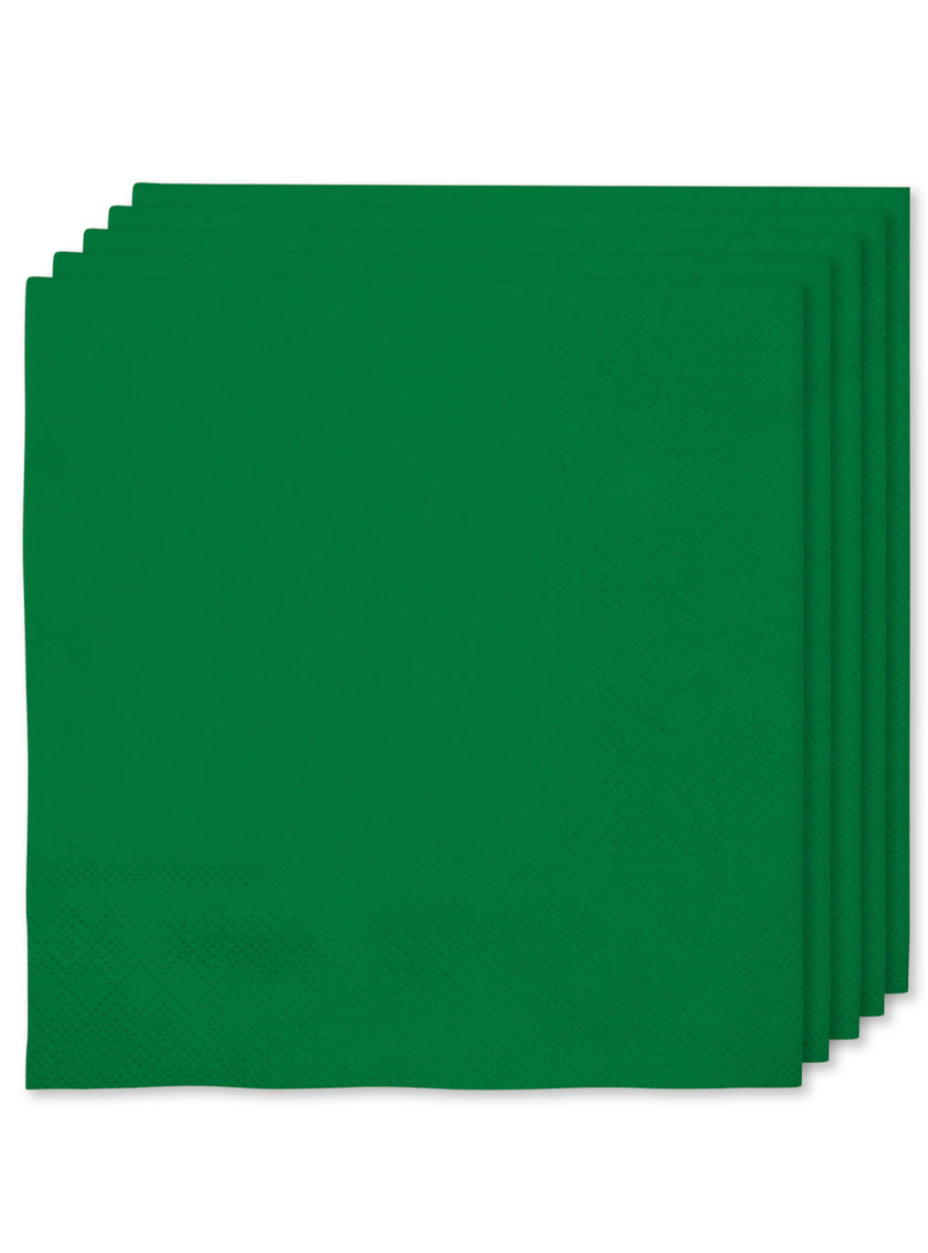 Kit décoration fête vert 8 personnes - Gamme couleur unie
