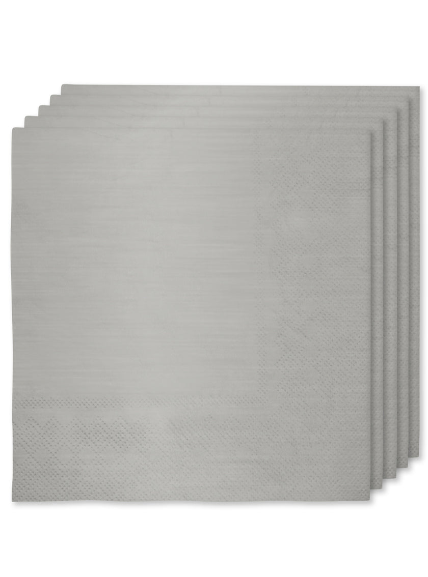 Kit décoration fête argenté 8 personnes - Gamme couleur unie