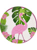 Kit décoration fête de flamencos Premium 8 personnes - Tropical flamingos
