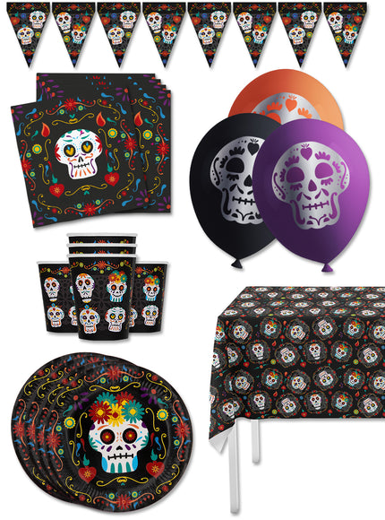Kit décoration fête de Catrina jour des morts Premium 8 personnes - Day of the Dead