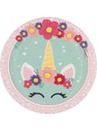 Kit décoration anniversaire licorne Premium 8 personnes - Unicorn Flowers