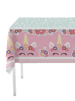 Kit décoration anniversaire licorne Premium 8 personnes - Unicorn Flowers
