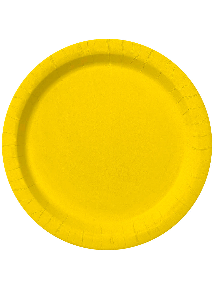 Kit décoration fête jaune Premium 8 personnes - Gamme couleur unie