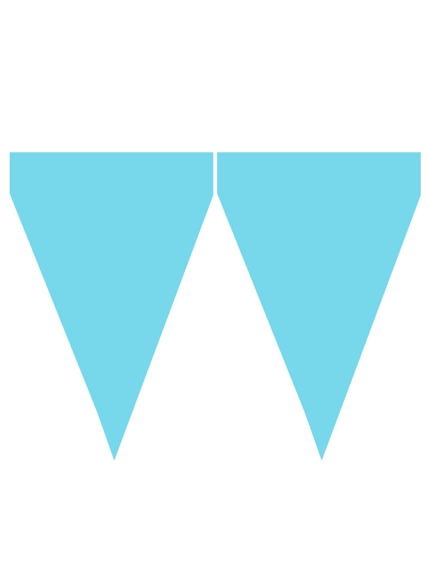 Kit décoration fête bleu ciel Premium 8 personnes - Gamme couleur unie