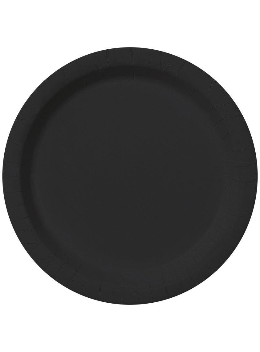 Kit décoration fête noir Premium 8 personnes - Gamme couleur unie